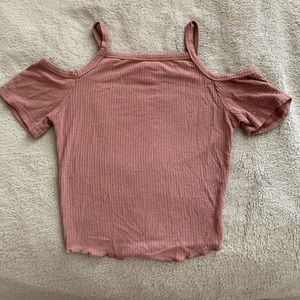 Off the shoulder halter top